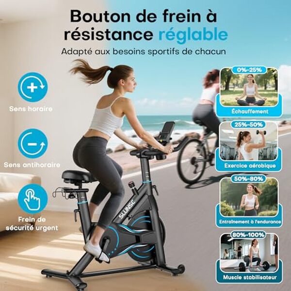 Performance, polyvalence et confort avec le vélo d'appartement SLUNSE : boostez votre entraînement quotidien grâce à notre test complet et détaillé.