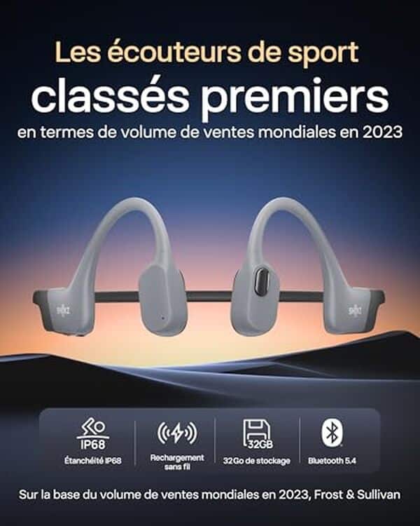 Découvrez le casque à conduction osseuse Shokz OpenSwim Pro, un atout pour les nageurs recherchant qualité sonore et résistance à l'eau