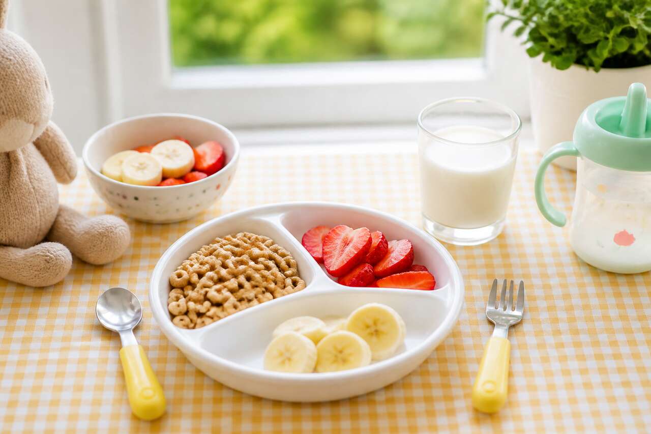 Petit-déjeuner idéal pour enfants : exemple pour Anael, 2 ans