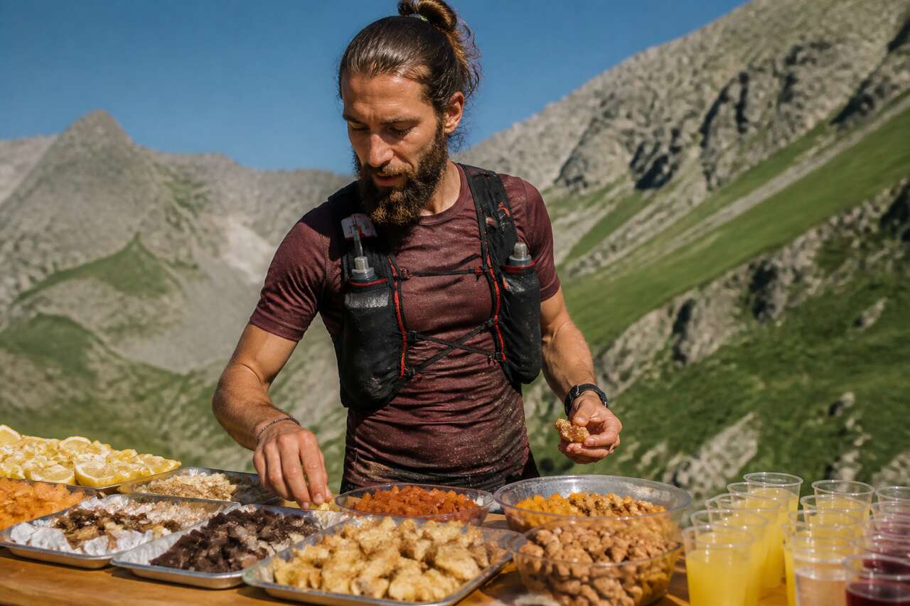 Que manger aux ravitaillements: sucr&eacute;, sal&eacute;, liquide, solide