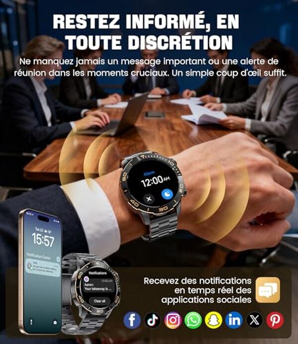 Découvrez notre test complet de la montre connectée homme combinant élégance et performance. Écran amoled haute résolution, autonomie impressionnante et fonctionnalités innovantes pour votre quotidien.