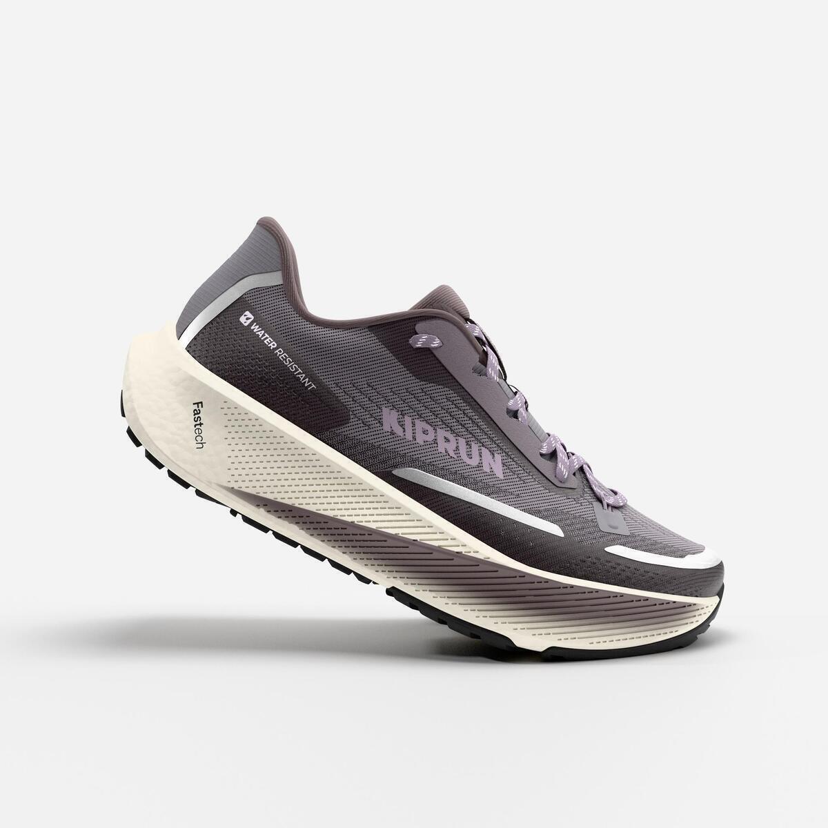 Test des chaussures de running déperlantes femme Kiprun Kipride WR violet Decathlon