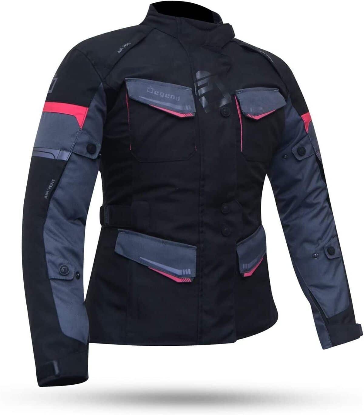 Test de la veste moto hiver Travel lady noir violet : protection et confort