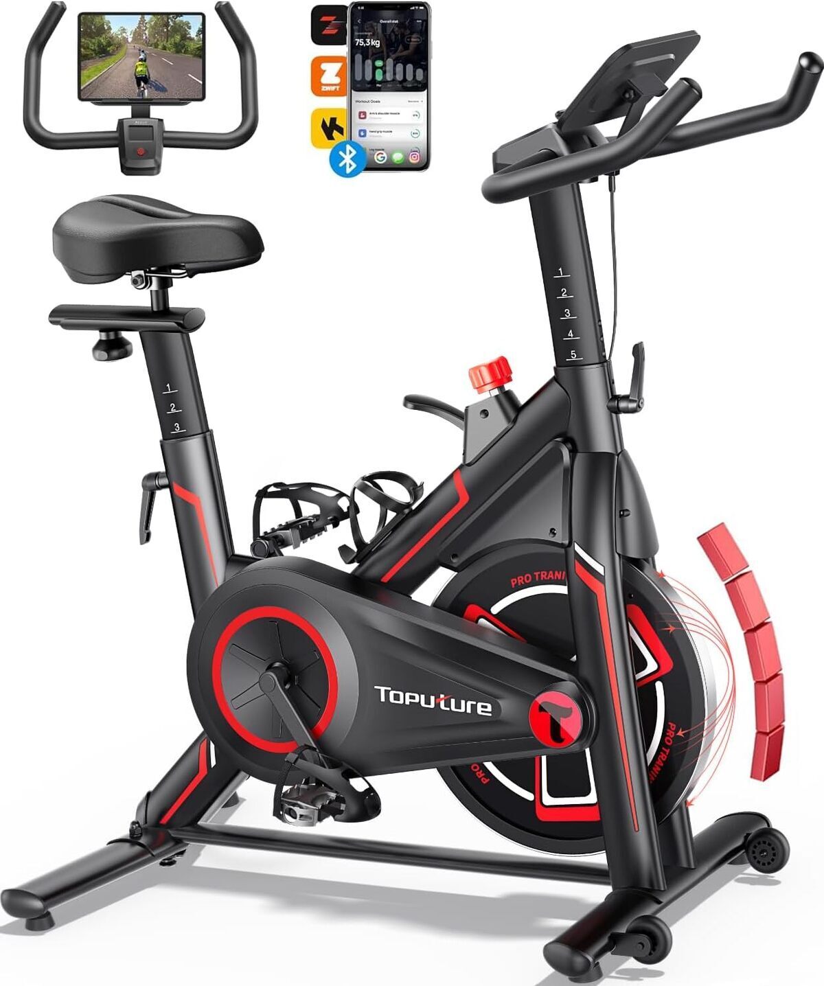 Test : vélo d'appartement connecté Toputure 100 niveaux